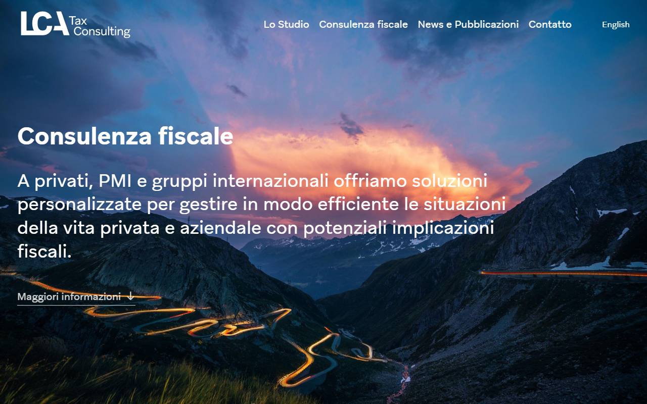 Anteprima del sito: LCA Tax Consulting SA