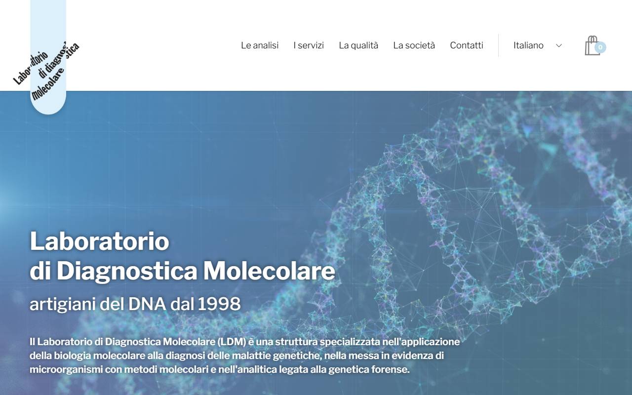 Anteprima del sito: LDM Laboratorio di Diagnostica Molecolare SA