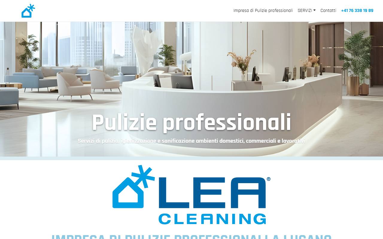 Anteprima del sito: LEA Cleaning Sagl