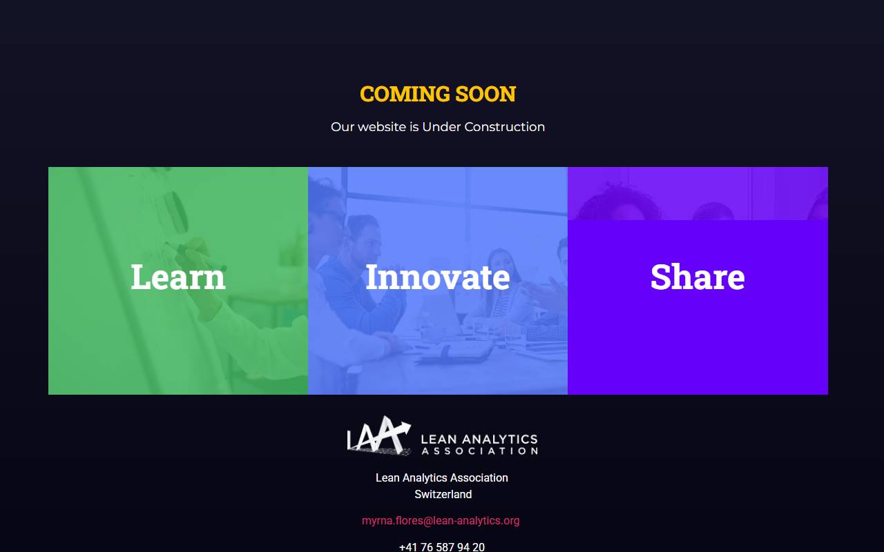 Anteprima del sito: Lean Analytics Association