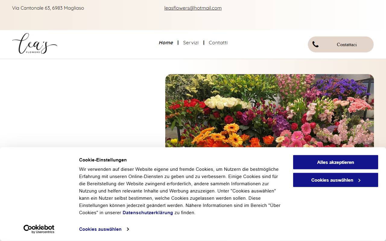 Anteprima del sito: Lea's Flowers Sagl