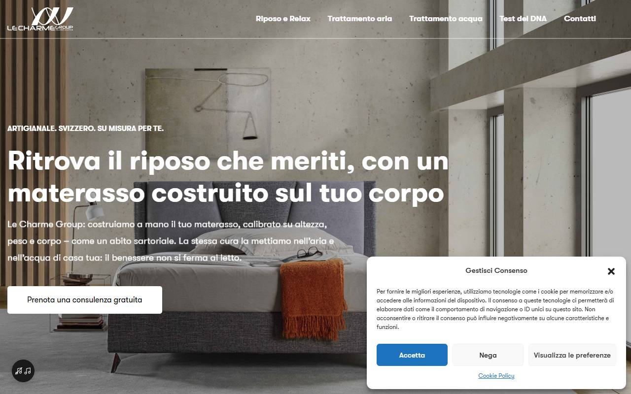 Anteprima del sito: Le Charme Group Sagl