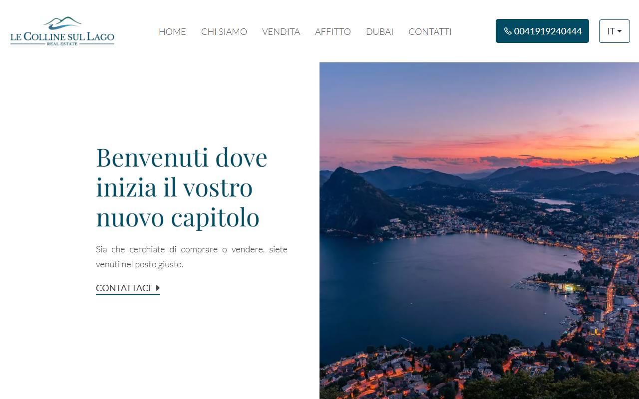 Anteprima del sito: Le Colline Sul Lago Real Estate Sagl
