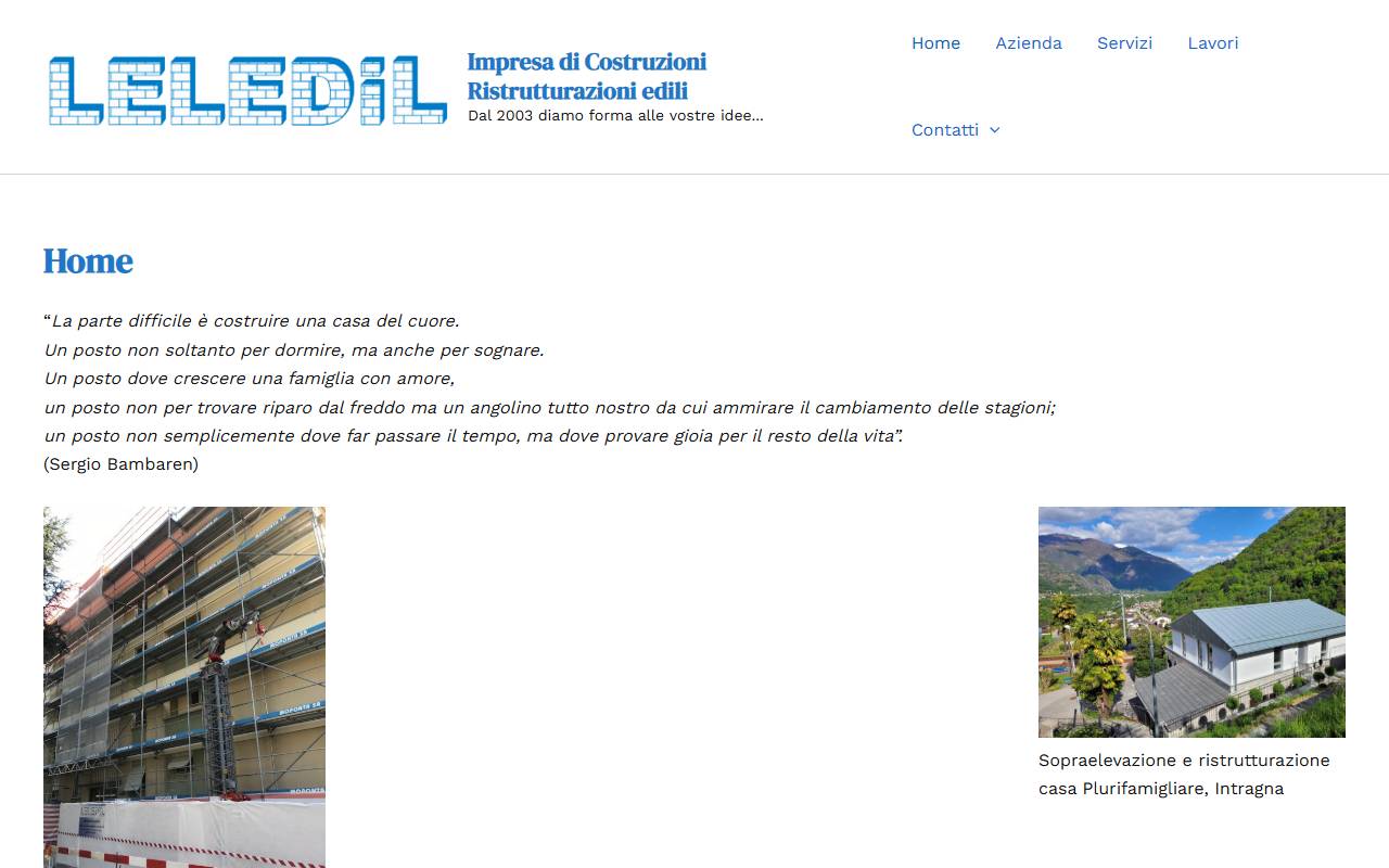 Anteprima del sito: Leledil di Figus Gabriele, Impr. di costruzione