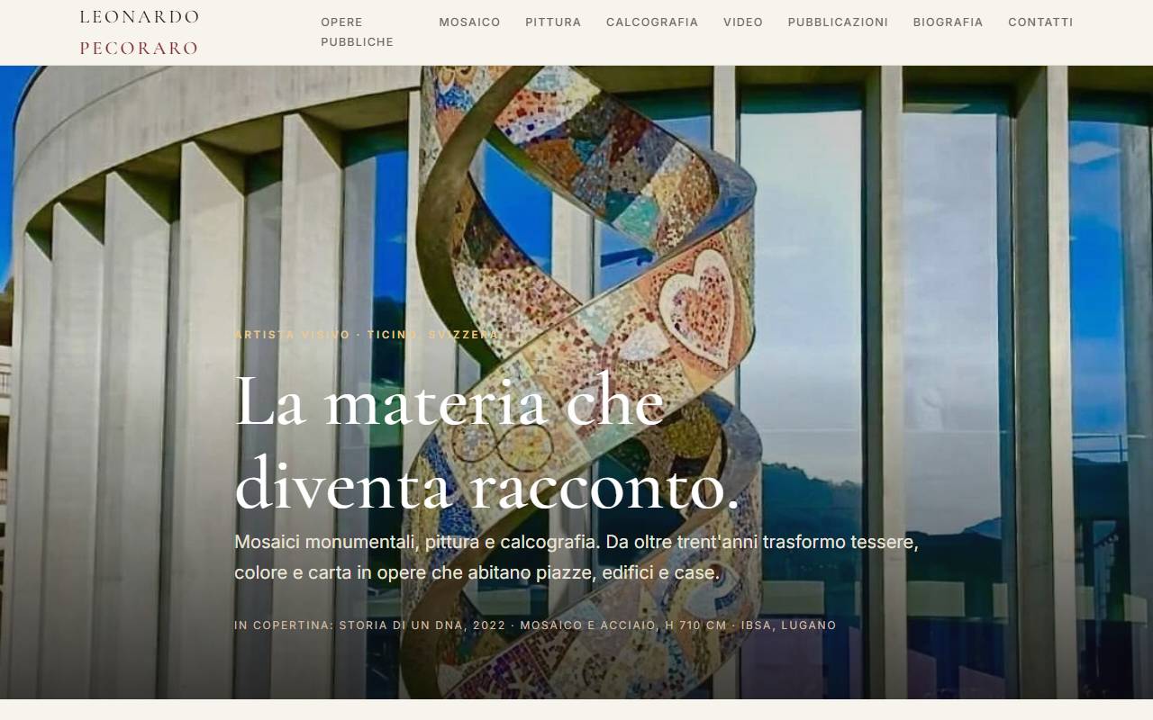 Anteprima del sito: Mosaicon di Pecoraro Leonardo