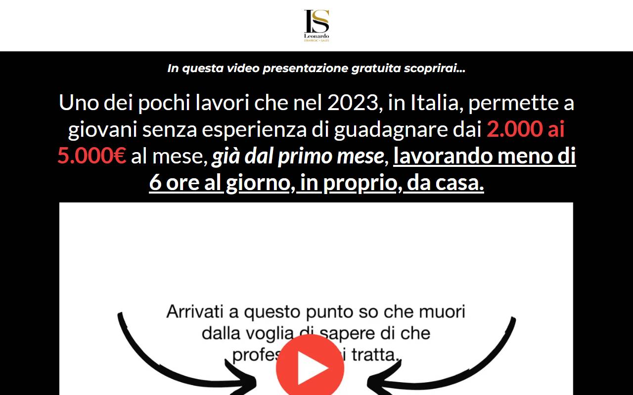 Anteprima del sito: Leonardo Strategic Sales Consulting Sagl