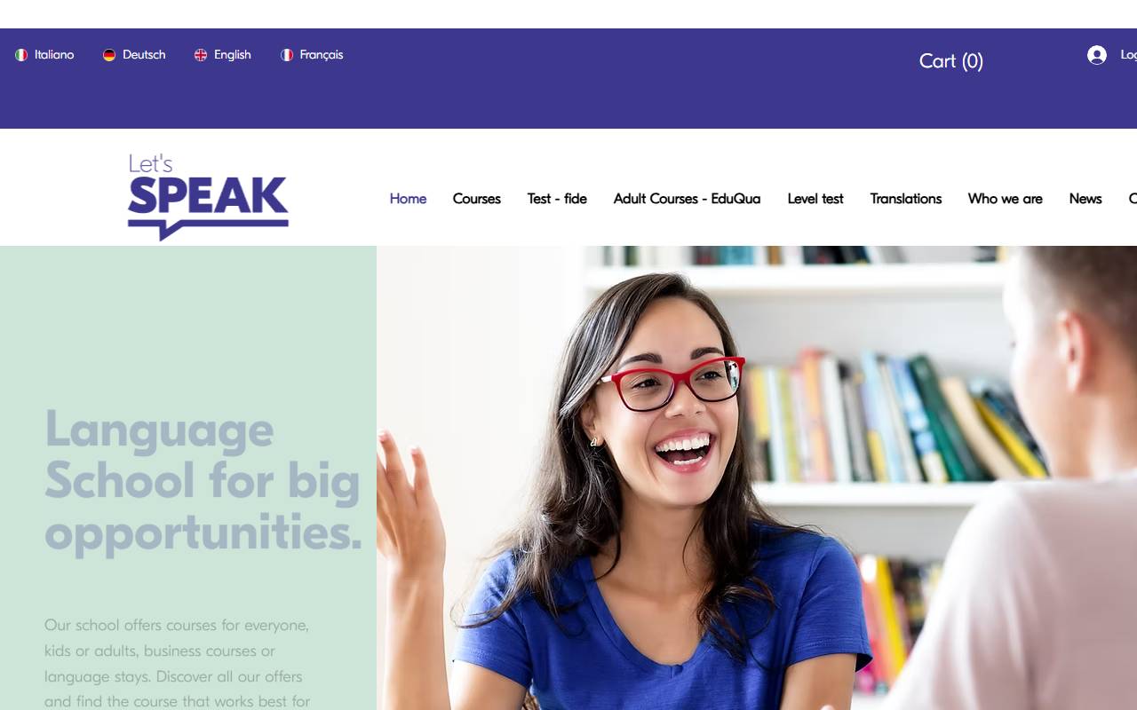 Anteprima del sito: Let's Speak SA