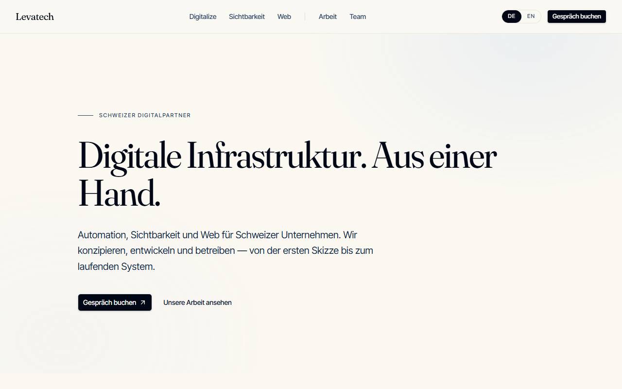 Anteprima del sito: Levatech Sagl