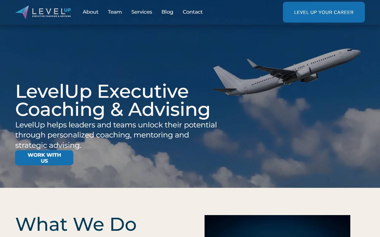 Anteprima del sito: Level up Advising Sagl
