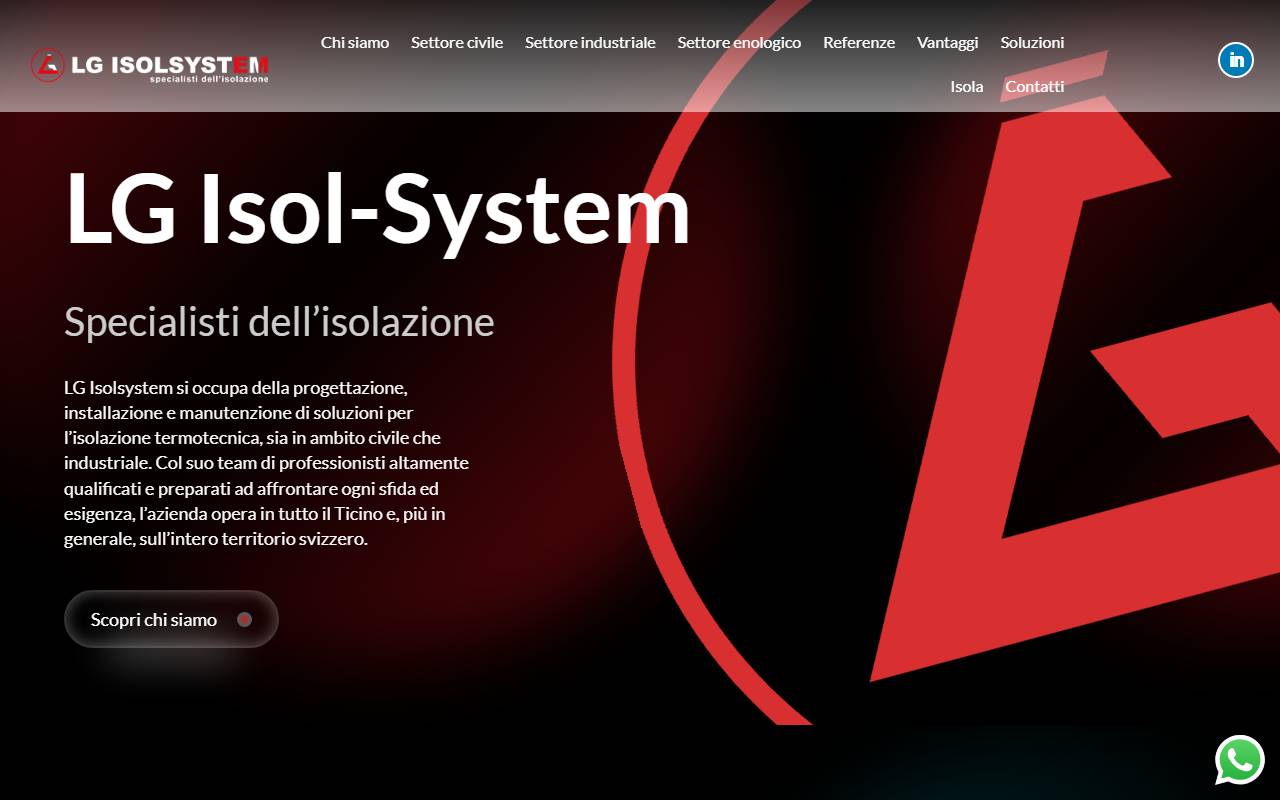 Anteprima del sito: LG Isol-System Sagl