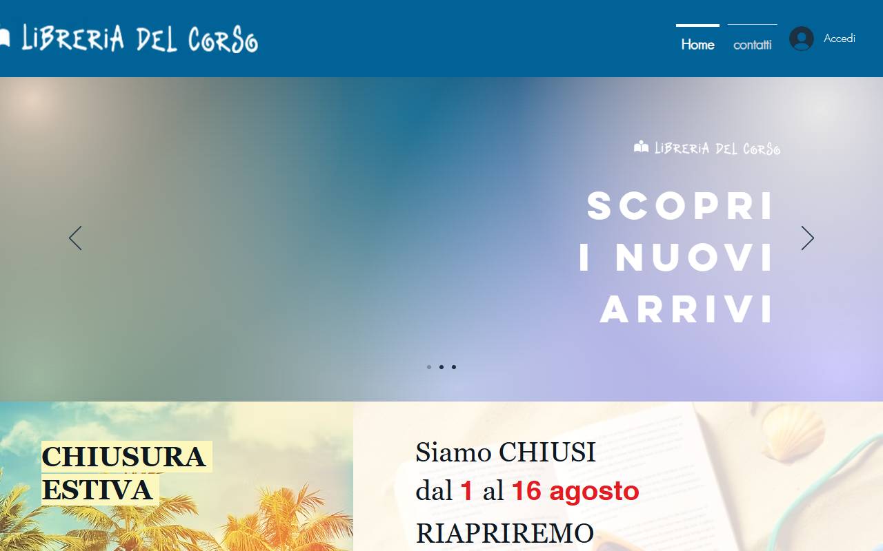 Anteprima del sito: Libreria del Corso Sagl