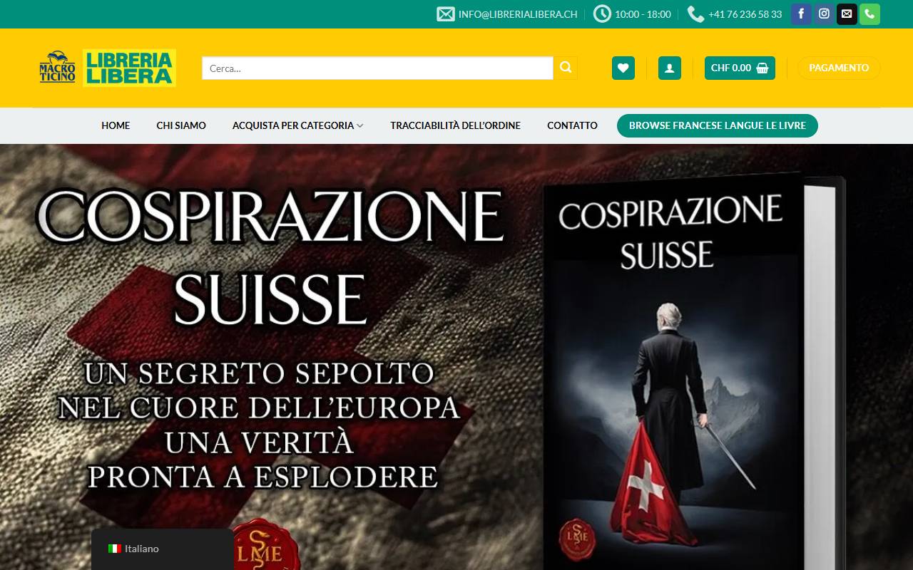 Anteprima del sito: L.L. LIBRERIA LIBERA SAGL