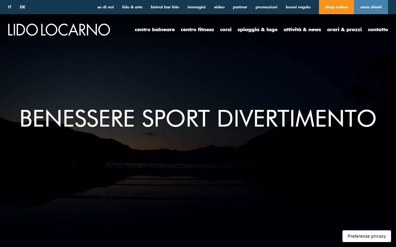 Anteprima del sito: CBR - Centro Balneare Regionale SA