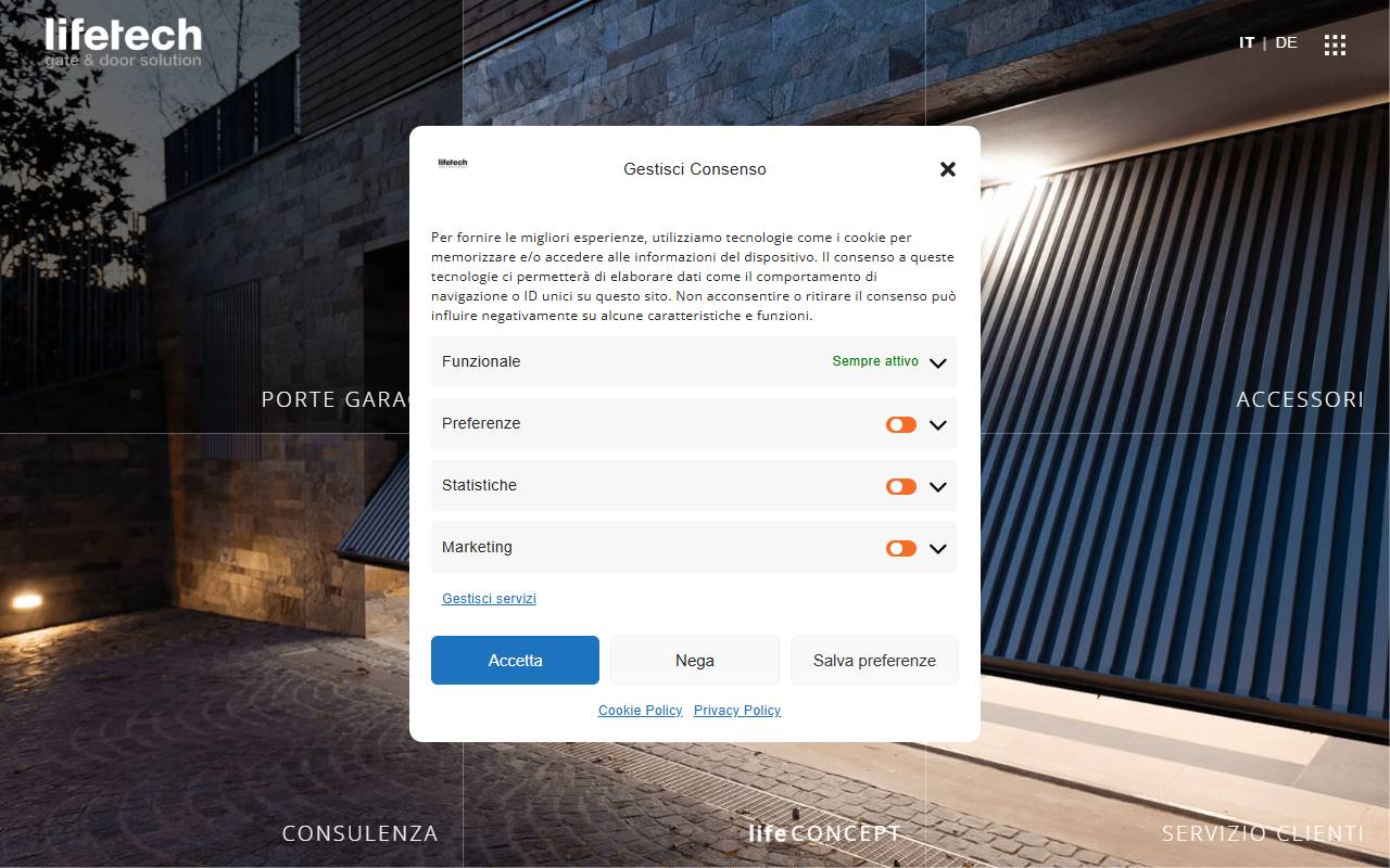 Anteprima del sito: Lifetech SA