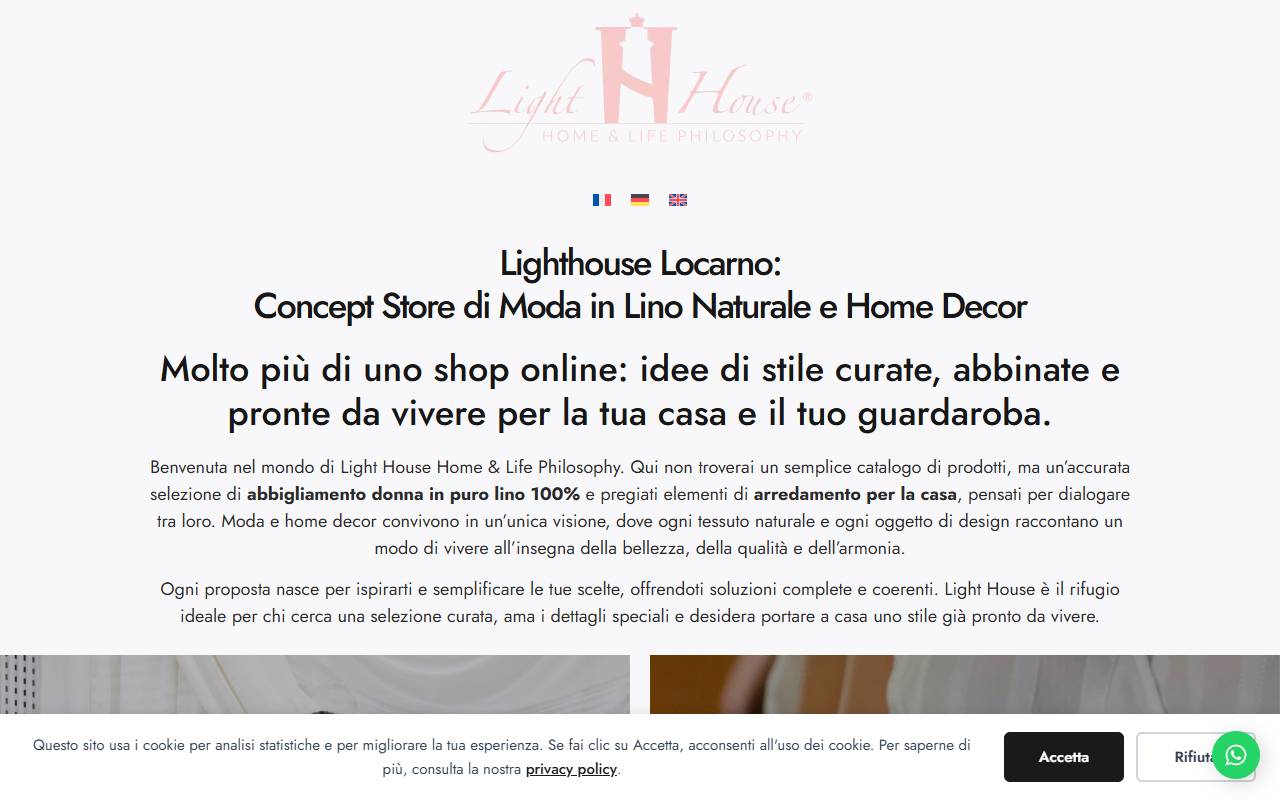 Anteprima del sito: LIGHT HOUSE Home & Life Philosophy di Michela Pagliuca