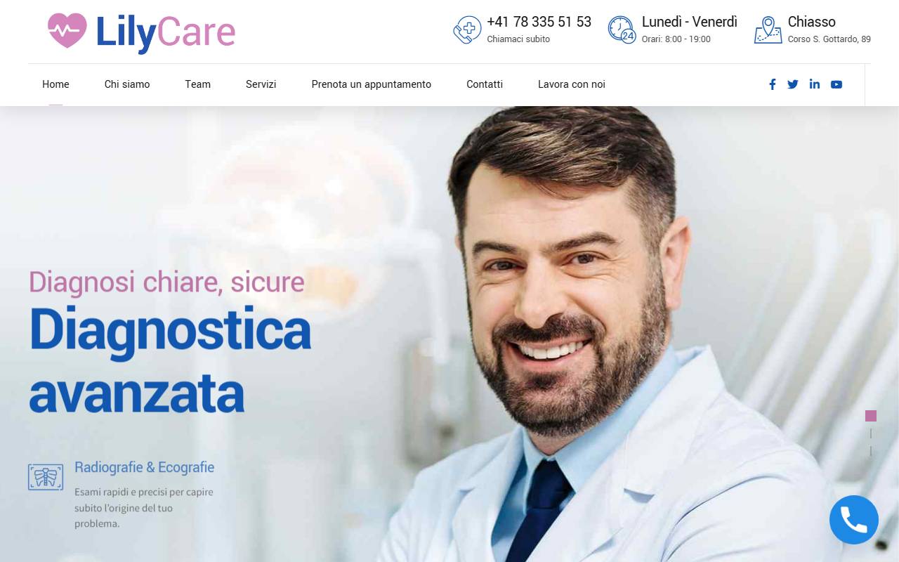 Anteprima del sito: Lilycare Sagl