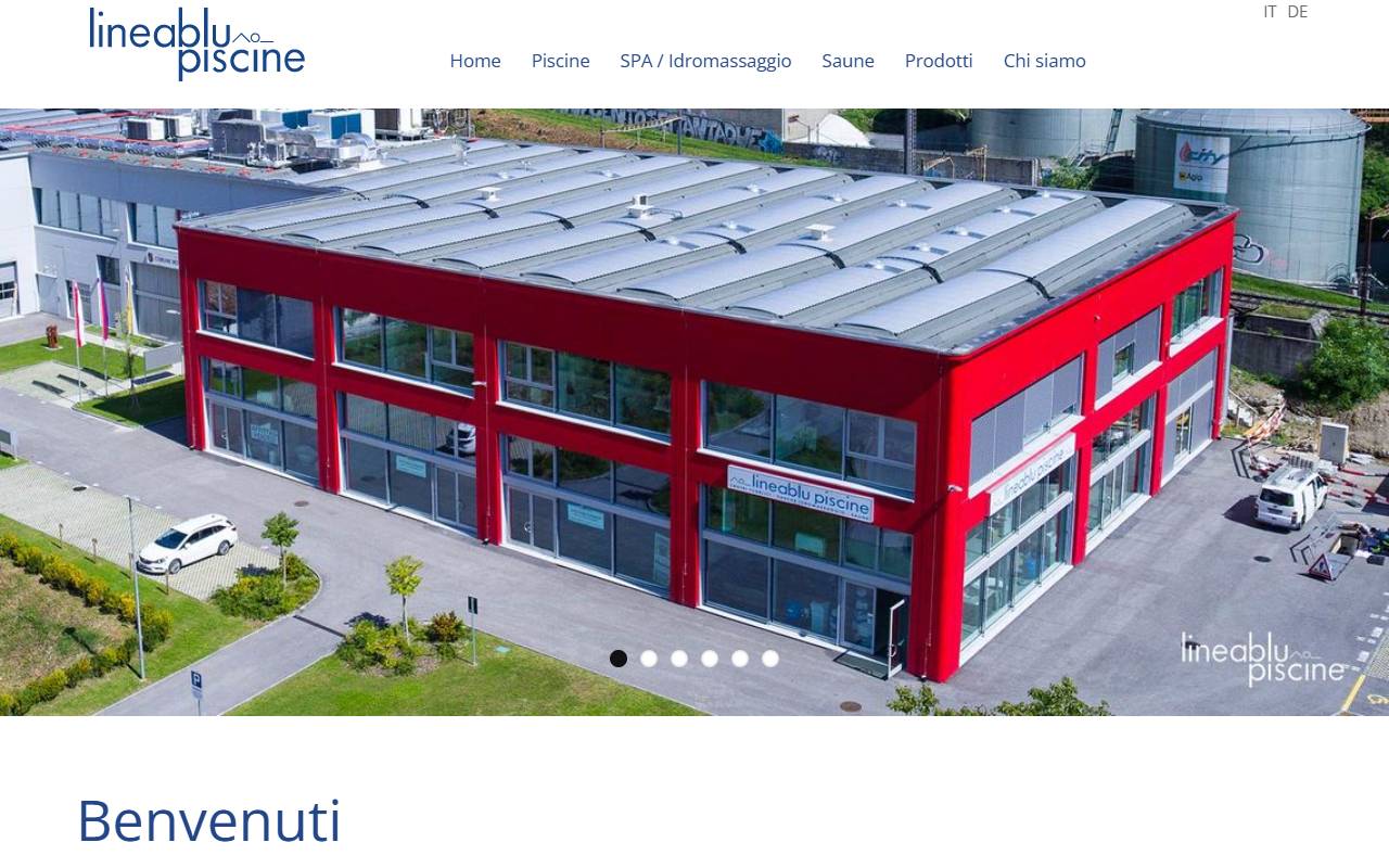 Anteprima del sito: lineablu piscine Sagl