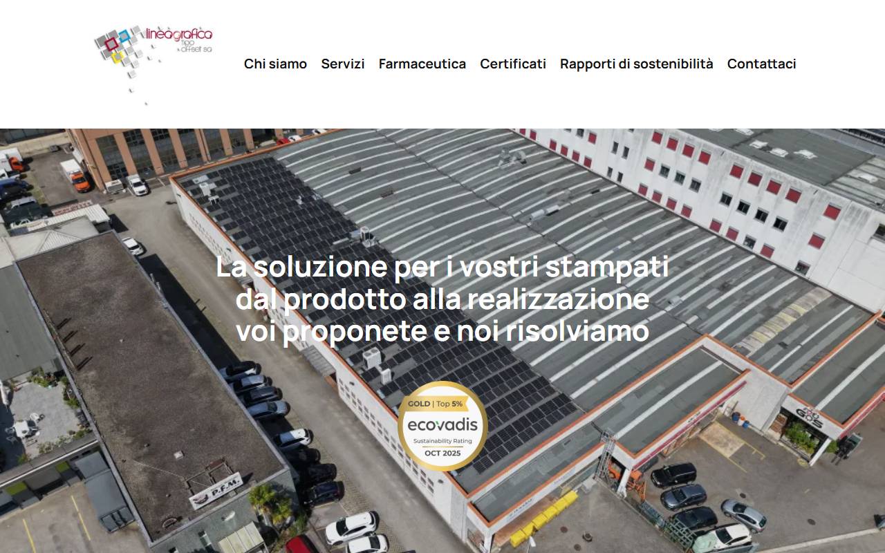 Anteprima del sito: Lineagrafica Tipo-Offset SA