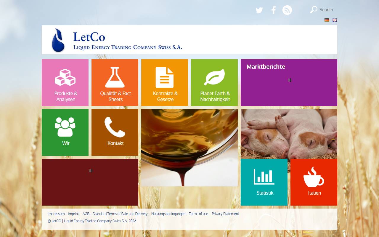 Anteprima del sito: Liquid Energy Trading Company Swiss SA