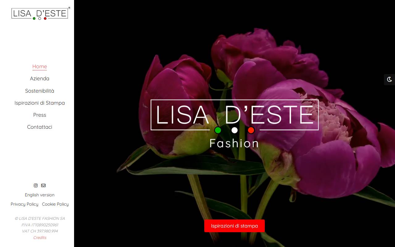 Anteprima del sito: Lisa D'Este Fashion SA