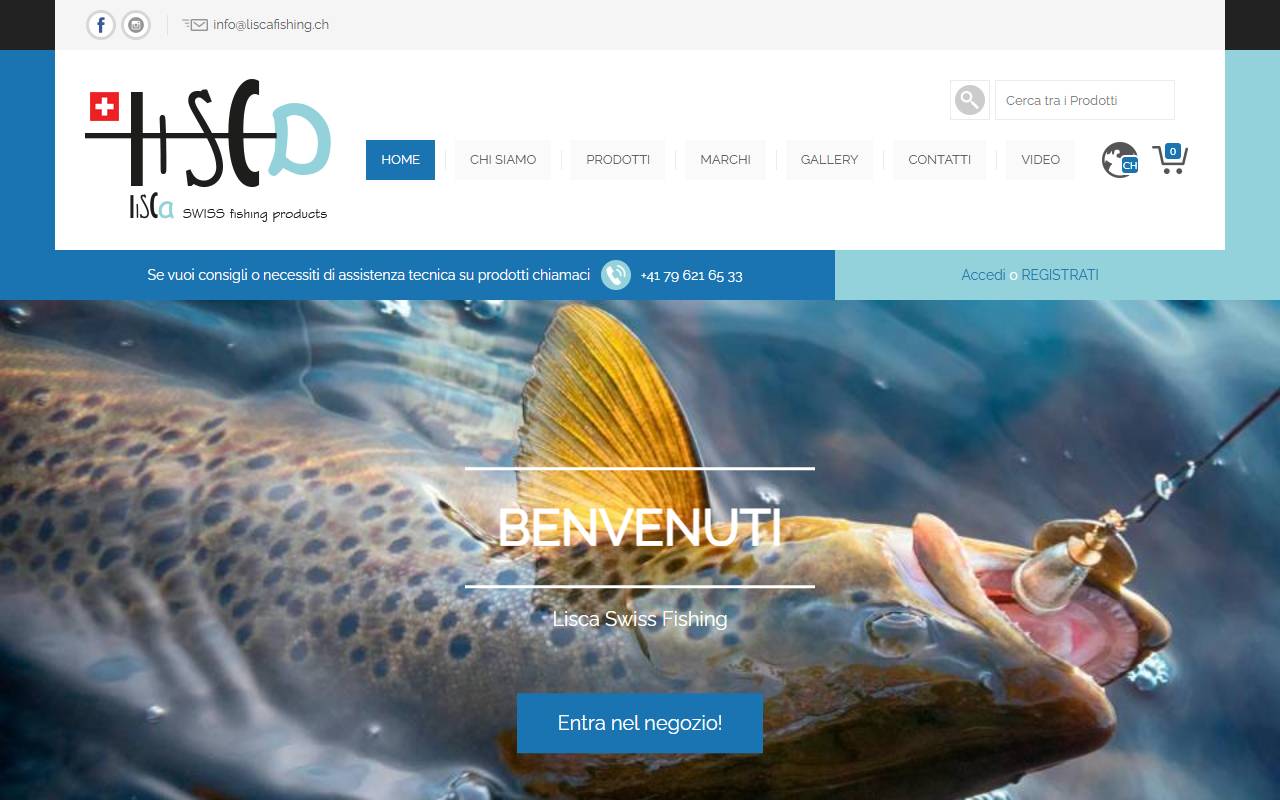 Anteprima del sito: LisCa Swiss Fishing Sagl