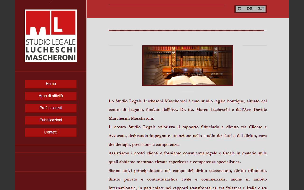 Anteprima del sito: Studio Legale Lucheschi Mascheroni SA