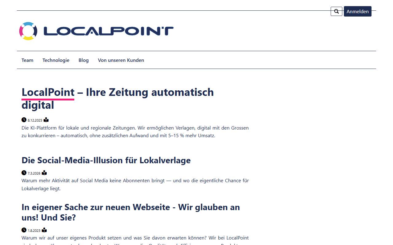 Anteprima del sito: LocalPoint SA