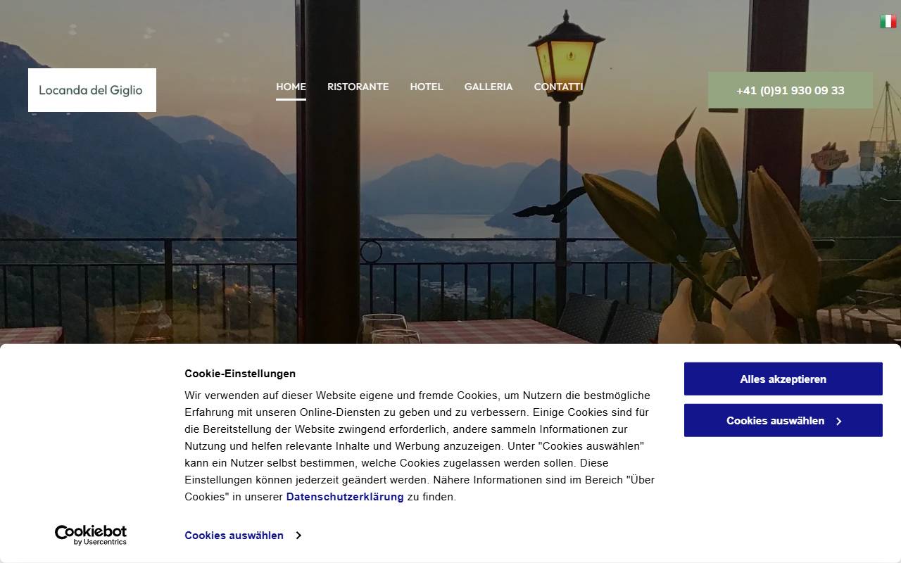 Anteprima del sito: Eco Hotel Locanda del Giglio Sagl