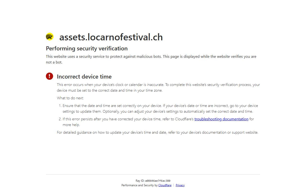 Anteprima del sito: FESTIVAL INTERNAZIONALE DEL FILM DI LOCARNO