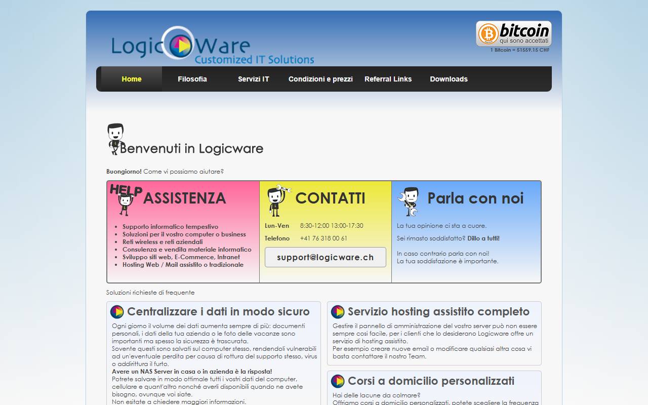 Anteprima del sito: Logicware Sagl