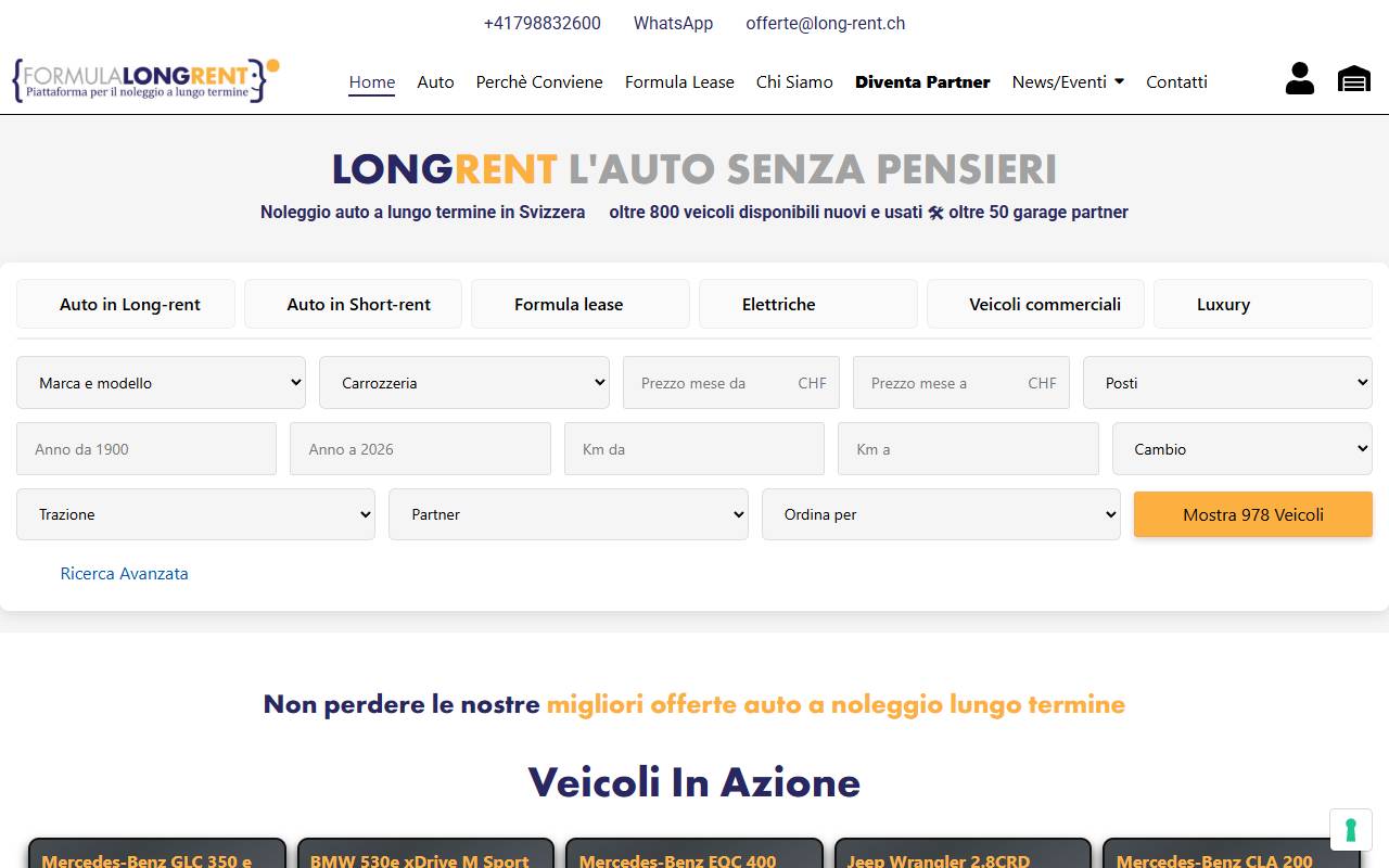 Anteprima del sito: Long Rent SA
