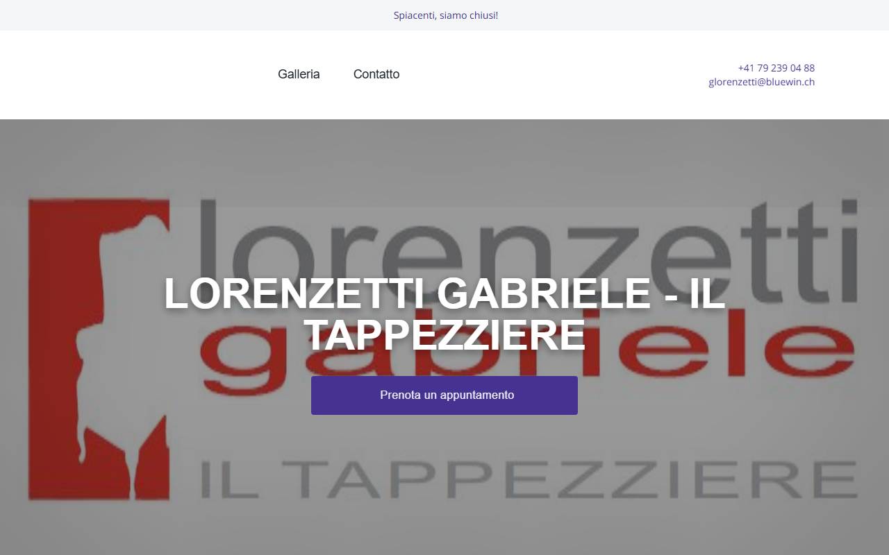 Anteprima del sito: Lorenzetti Gabriele Il Tappezziere
