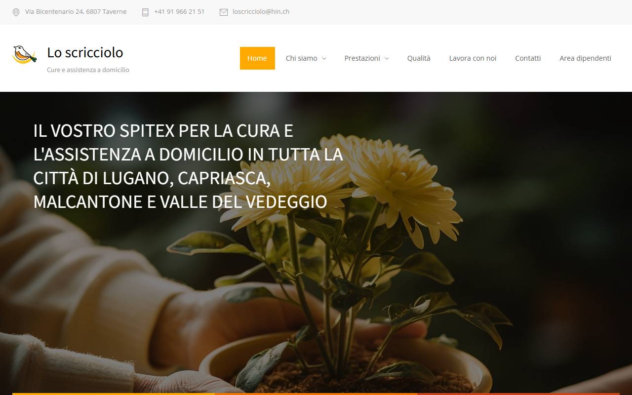 Anteprima del sito: Lo scricciolo Sagl
