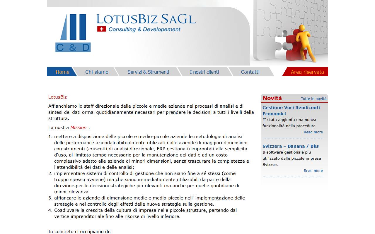 Anteprima del sito: Lotusbiz SaGL
