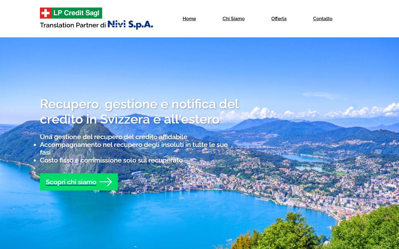 Anteprima del sito: LP Credit Sagl