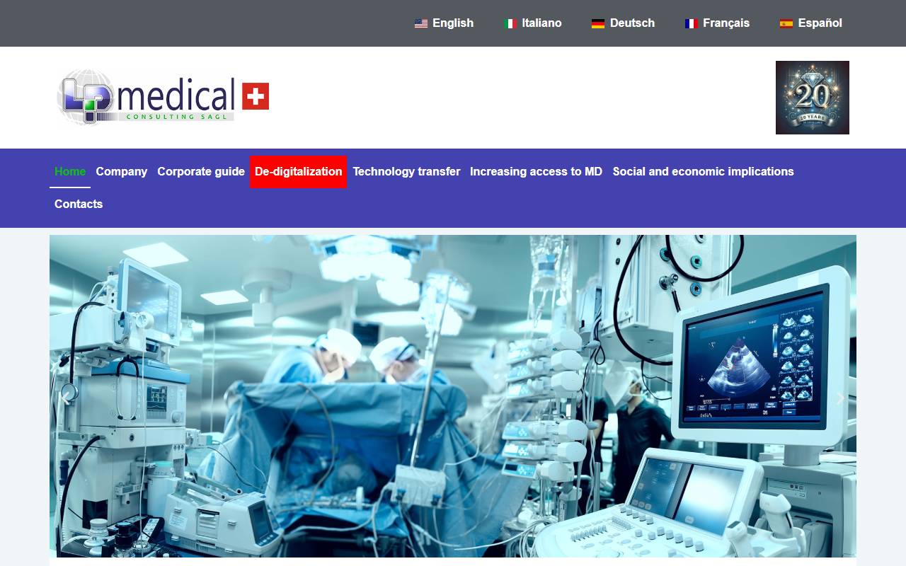 Anteprima del sito: LP Medical Consulting Sagl