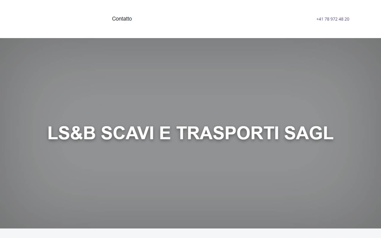 Anteprima del sito: LS&B Scavi e Trasporti Sagl