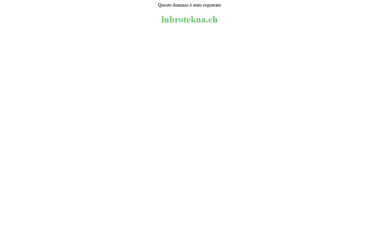 Anteprima del sito: Lubrotekna Sagl