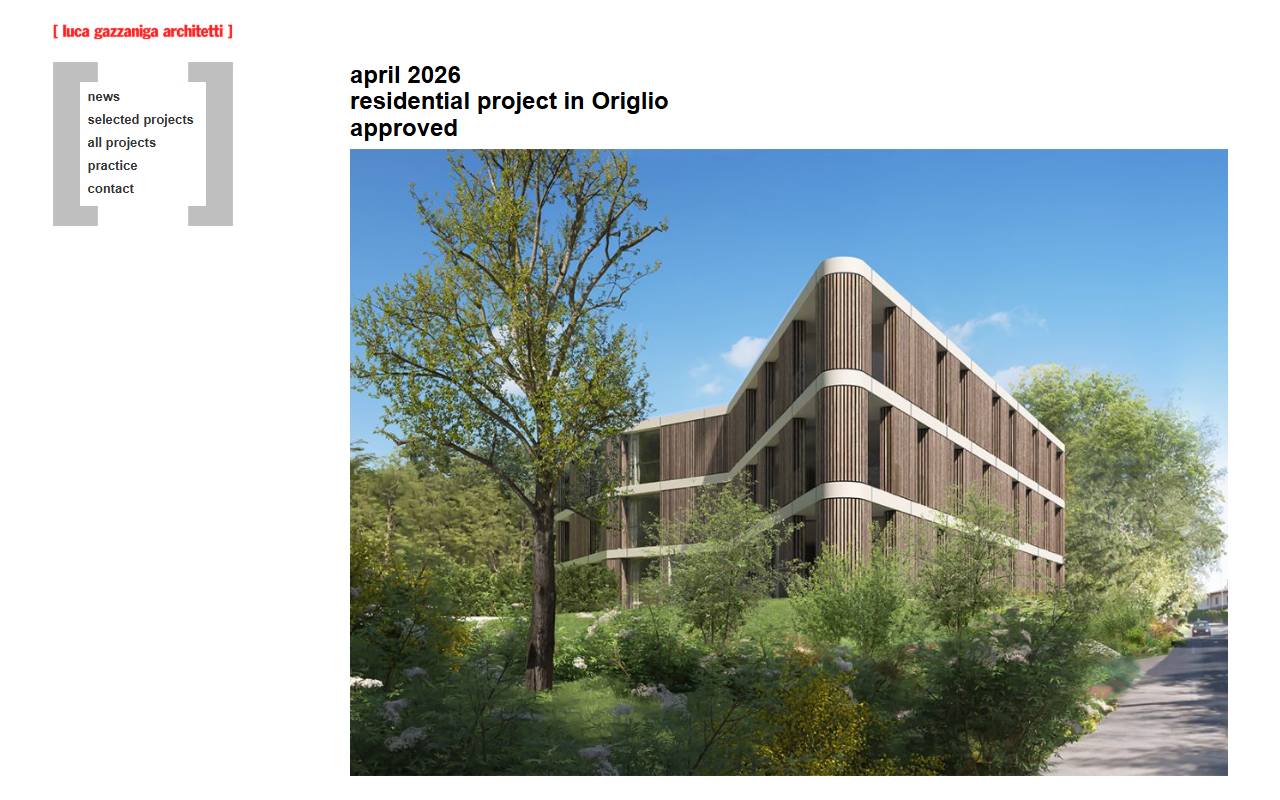 Anteprima del sito: LUCA GAZZANIGA ARCHITETTI Sagl