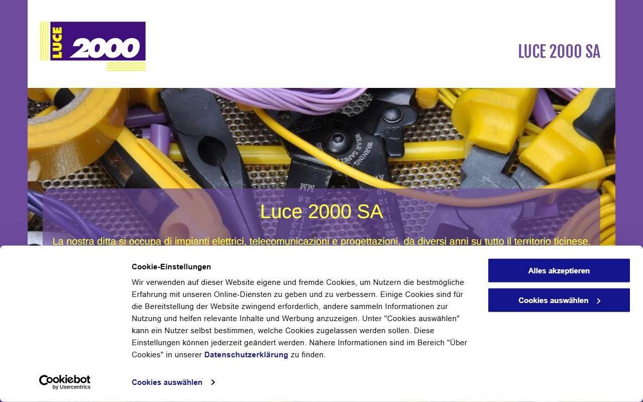 Anteprima del sito: Luce 2000 SA