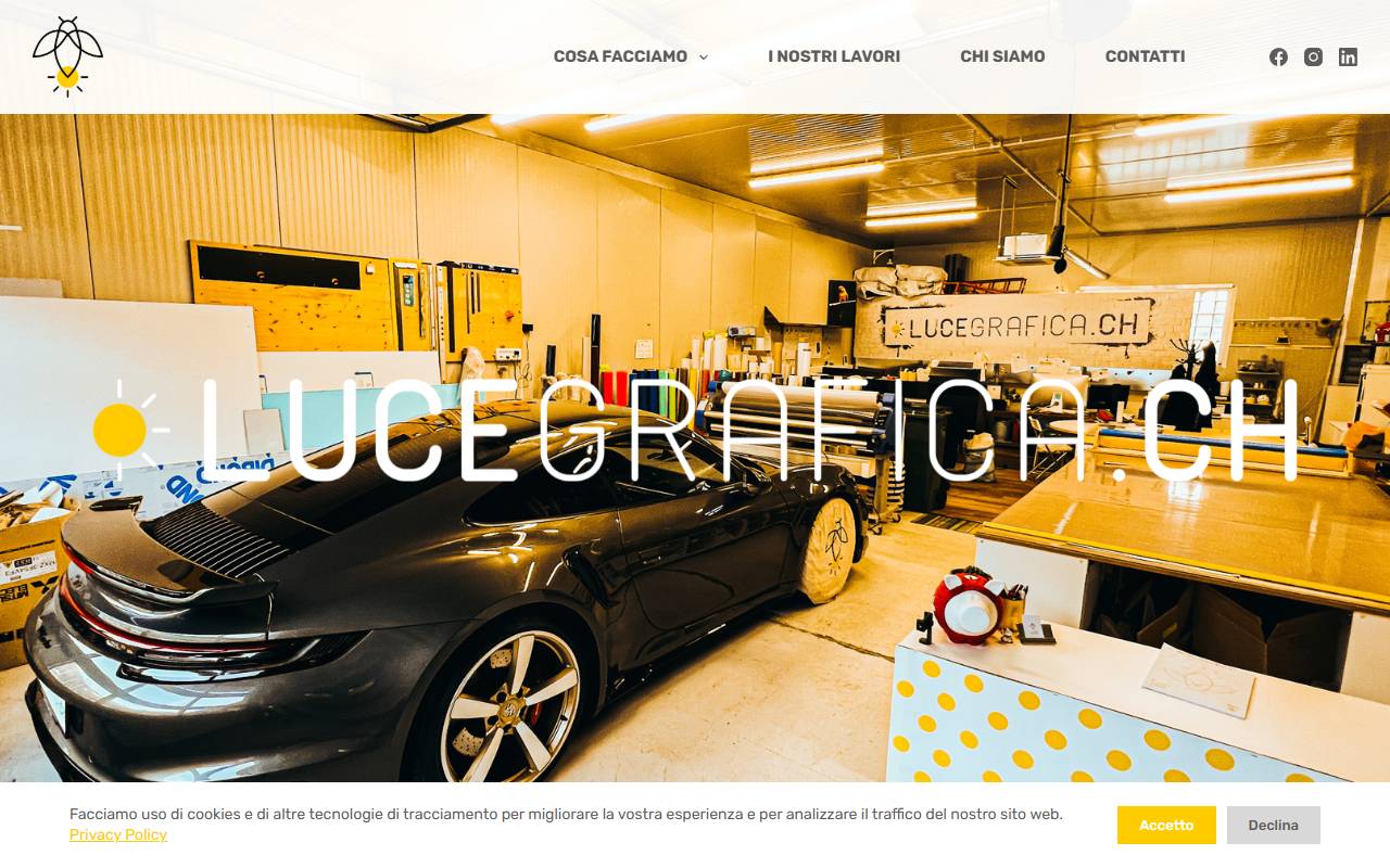 Anteprima del sito: Lucegrafica.ch Sagl