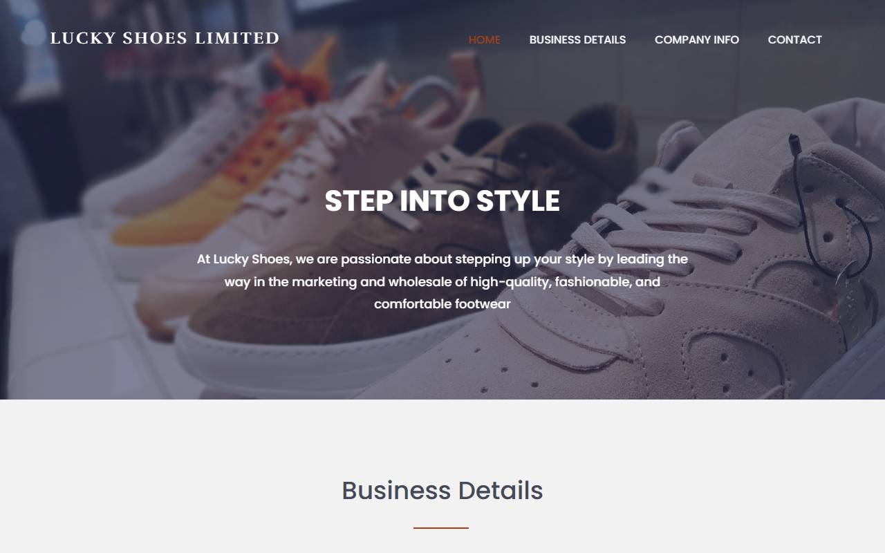 Anteprima del sito: Lucky Shoes Limited, Londra, succursale di Lugano
