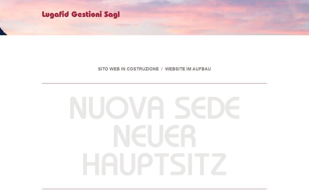 Anteprima del sito: Lugafid Gestioni Sagl
