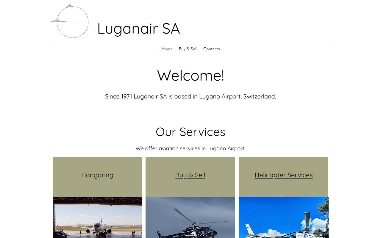 Anteprima del sito: Luganair SA