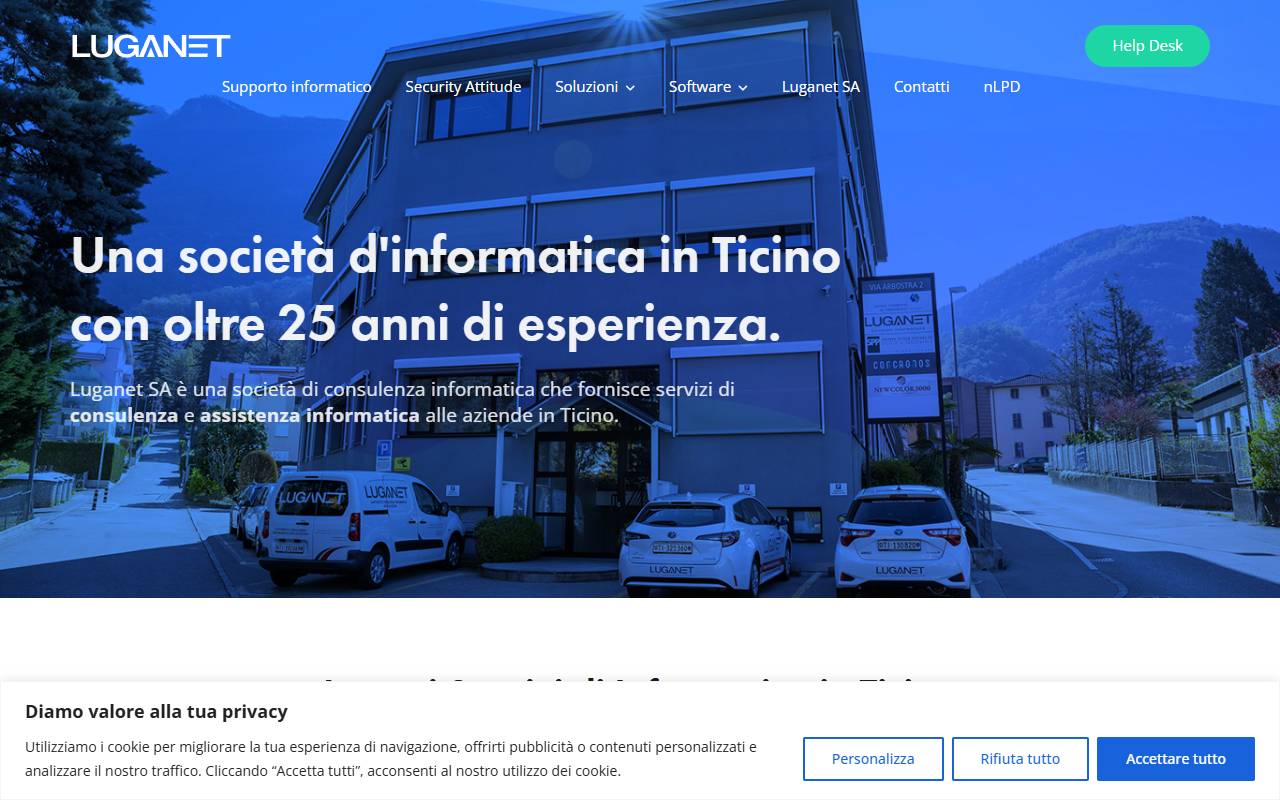Anteprima del sito: Luganet SA