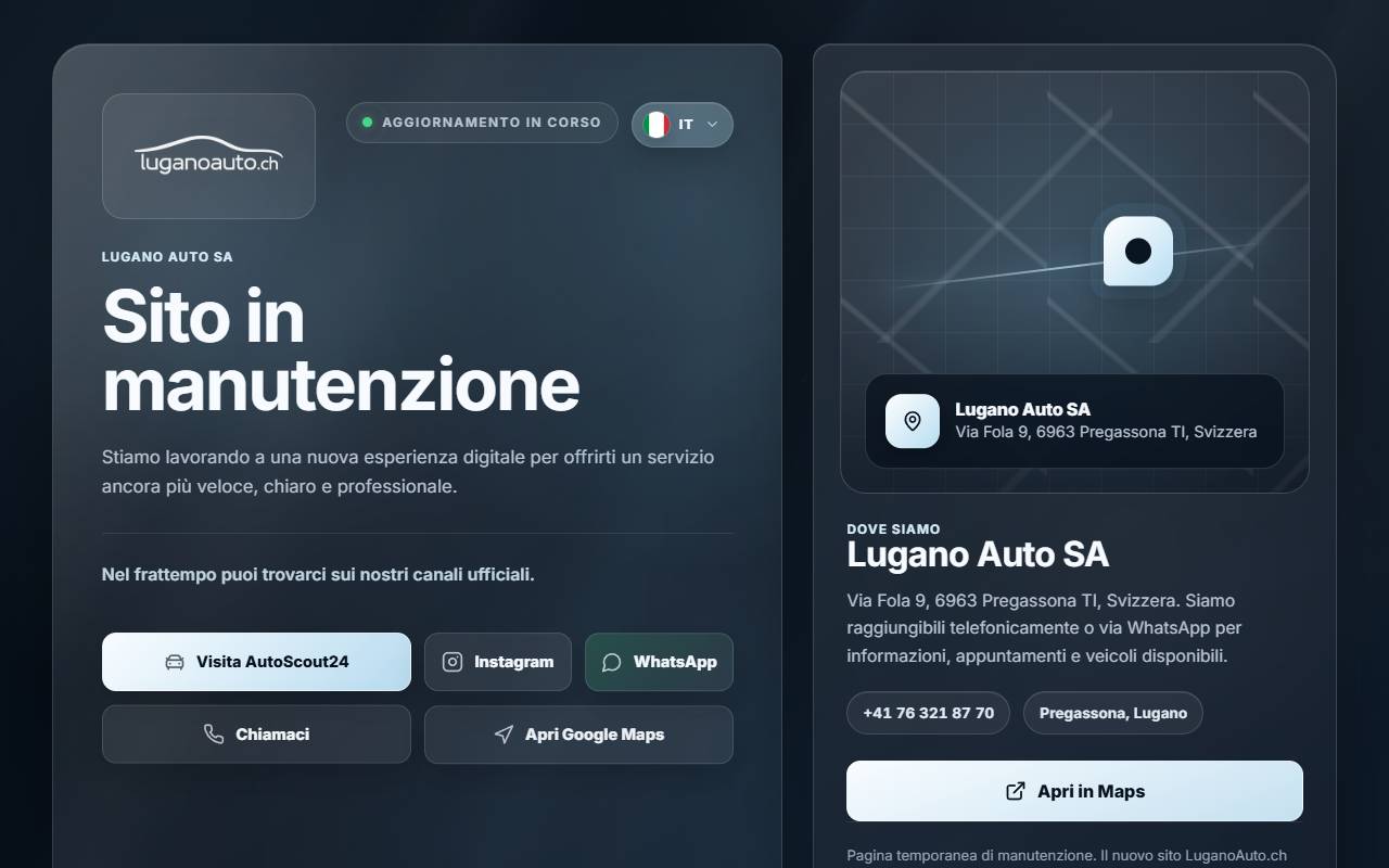 Anteprima del sito: LuganoAuto SA