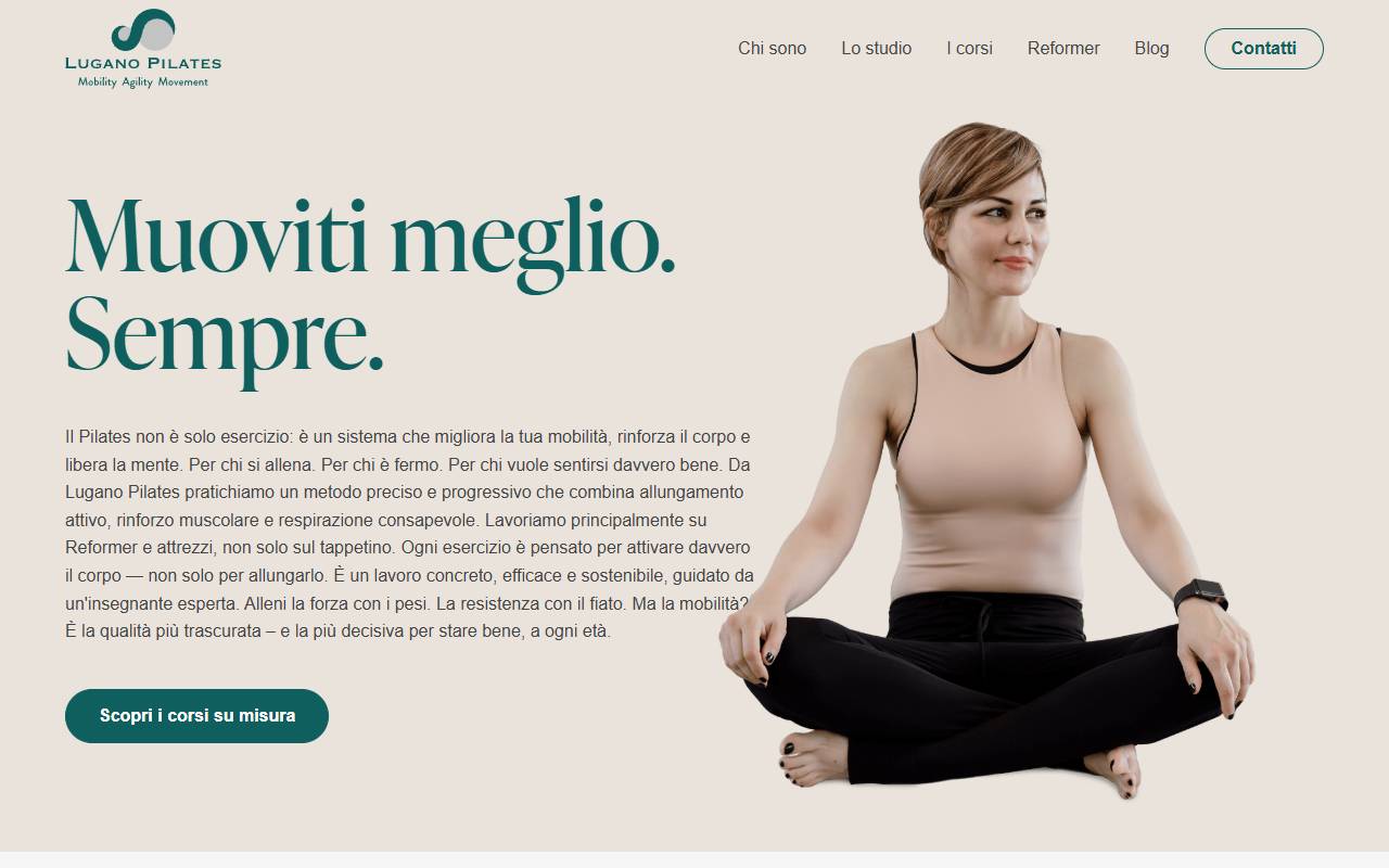 Anteprima del sito: Studio Lugano Pilates di Maria Santese-Aiello