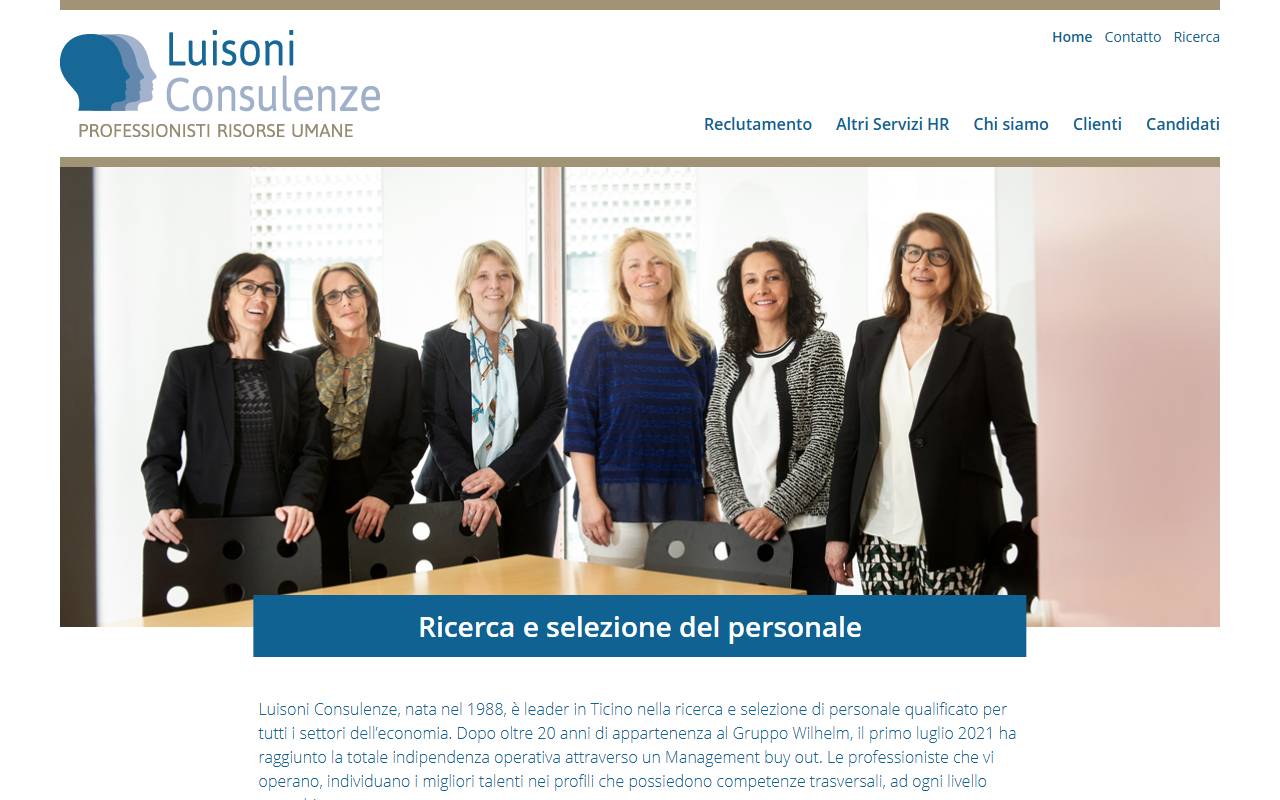 Anteprima del sito: Luisoni Consulenze SA
