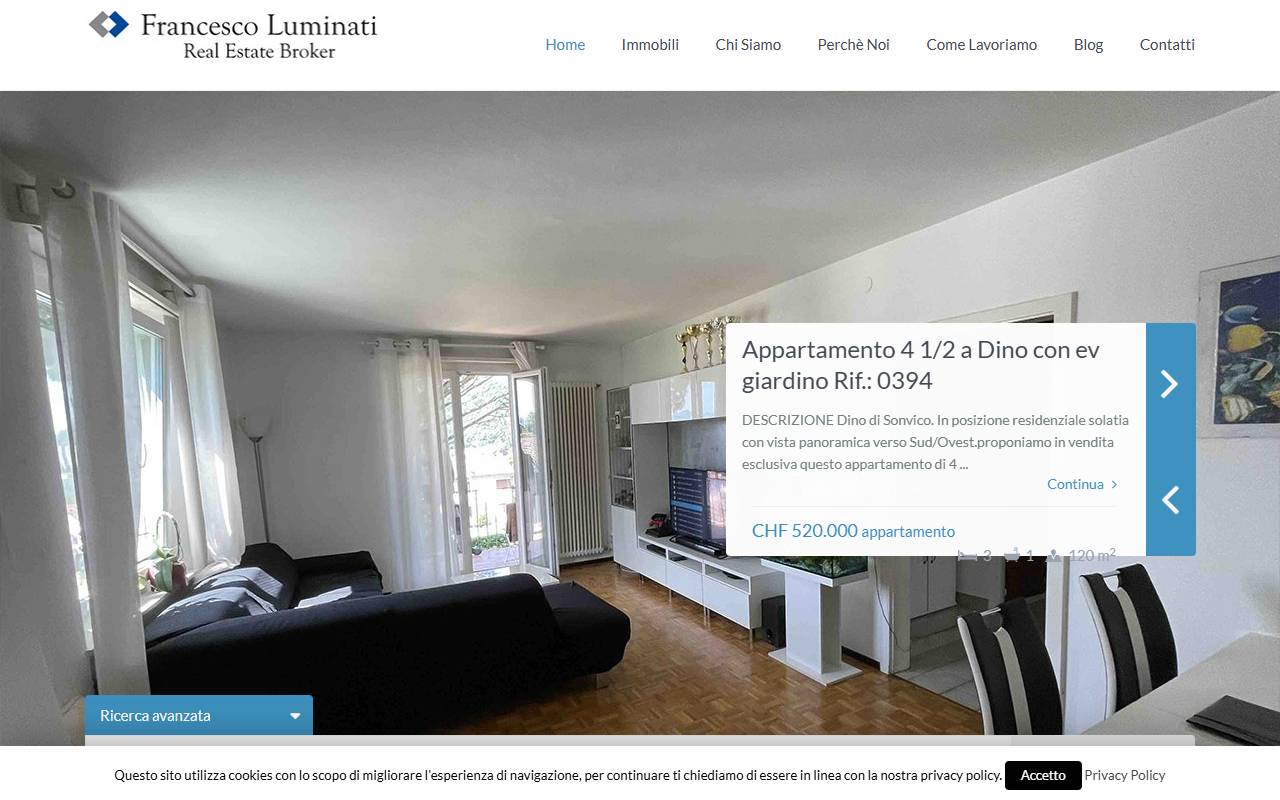 Anteprima del sito: Francesco Luminati Real Estate Broker
