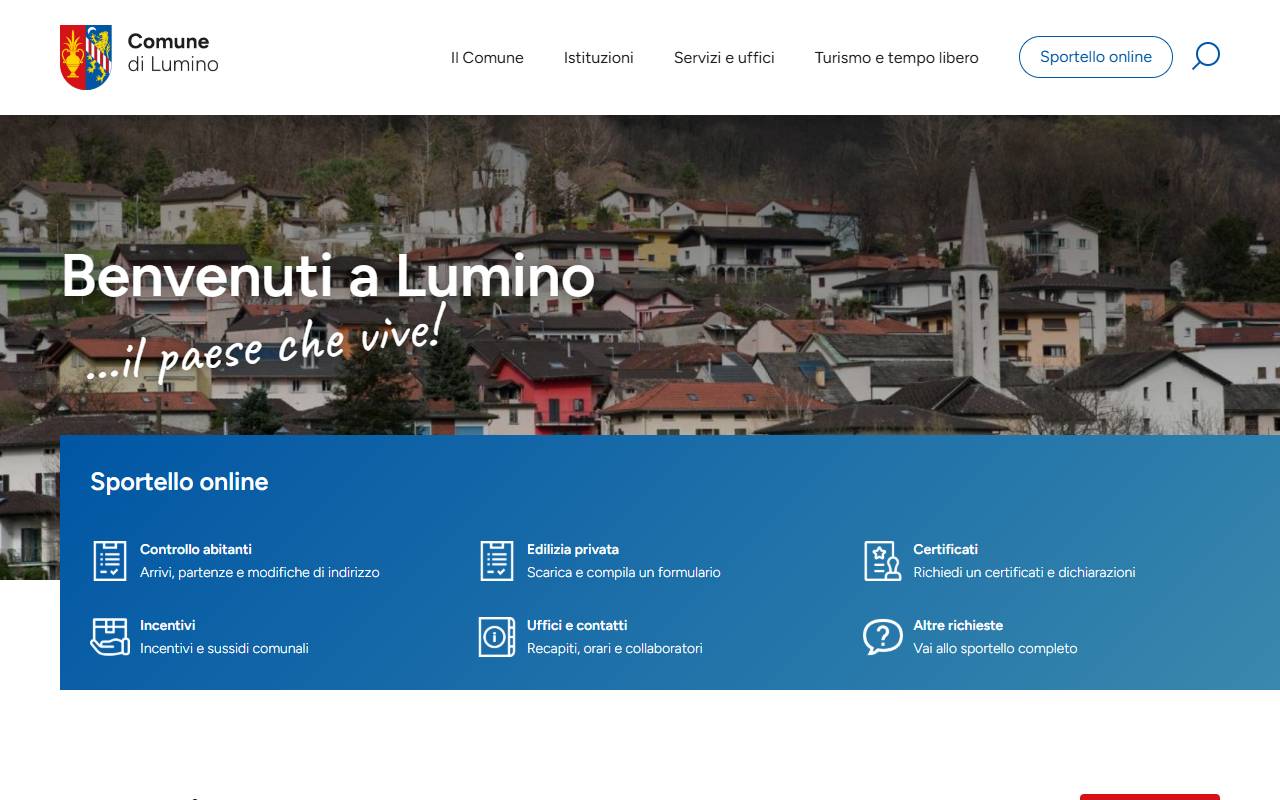 Anteprima del sito: Lumino 764 SA